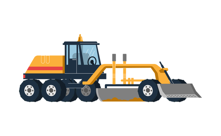 Road machinery and machine for highway works  Illustration