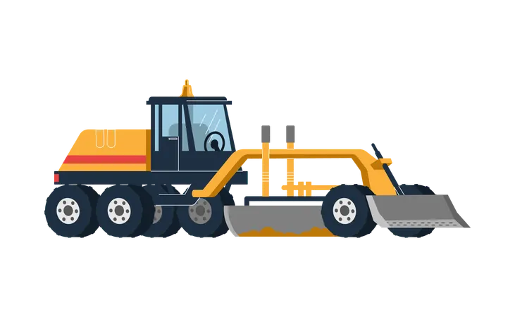 Road machinery and machine for highway works  Illustration