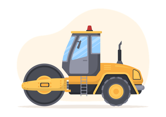 Road roller  Illustration