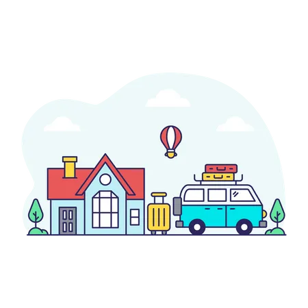 Road Trip  Illustration