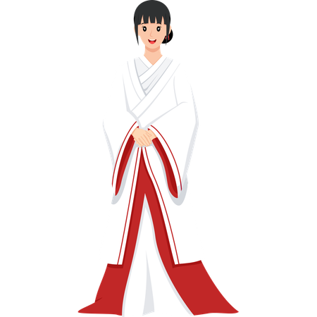 Robe de mariée japonaise  Illustration