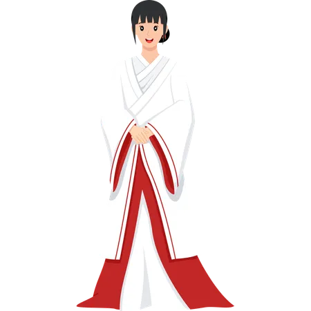 Robe de mariée japonaise  Illustration