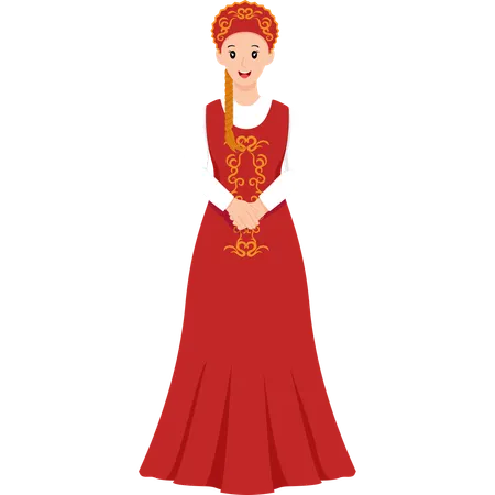 Robe de mariée russe  Illustration