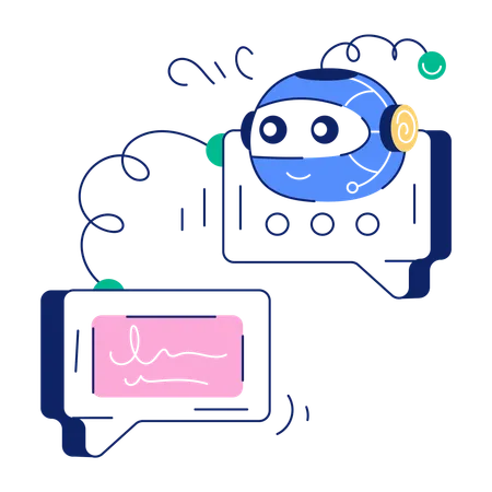 Bate-papo robô  Ilustração