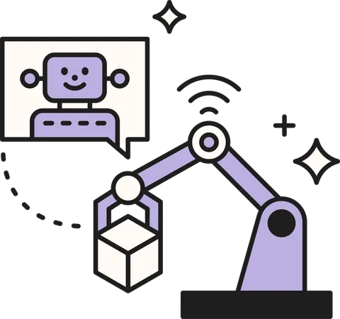 Le robot aide à la gestion des stocks  Illustration