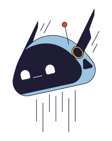 Robot android head  Illustration