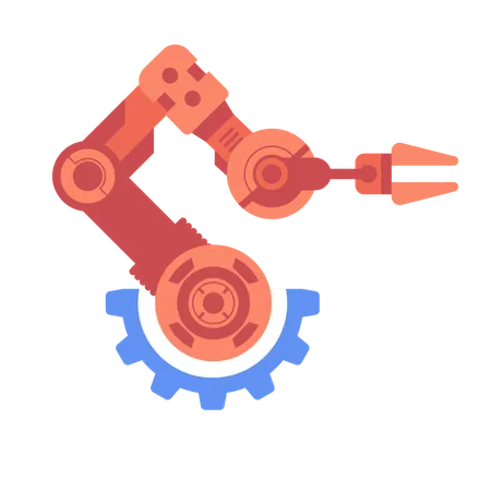 Robot arm in industrial automation  Illustration