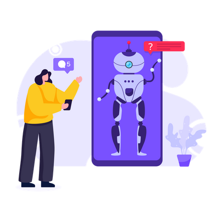Robot Assistant Illustration