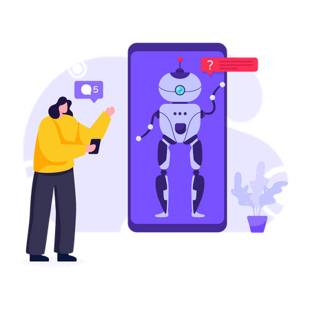 Robot Assistant  Illustration