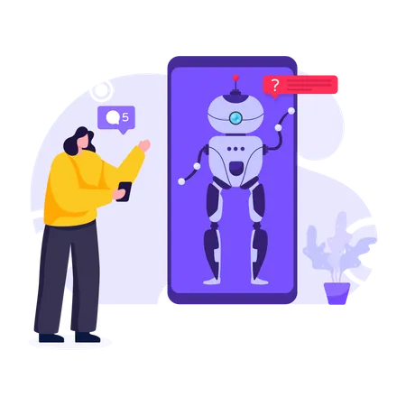 Robot Assistant  Illustration