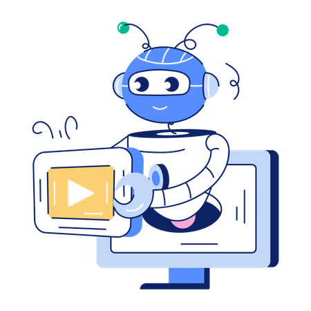 Robot Assistant  Illustration