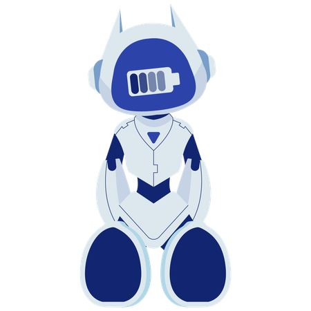 Batterie faible du robot  Illustration