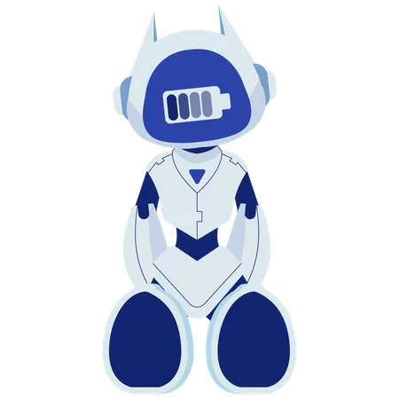 Batterie faible du robot  Illustration