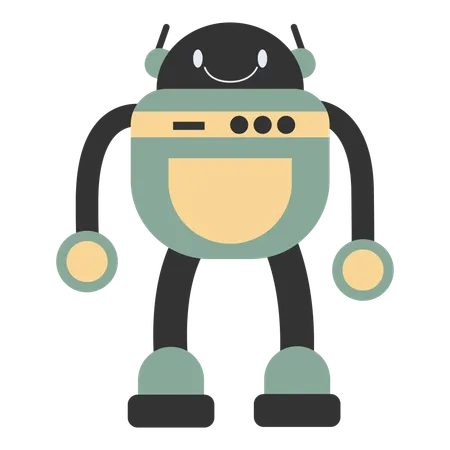 Robot character with facial expressions  イラスト