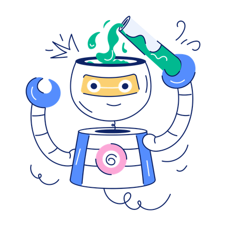 Robot científico  Illustration