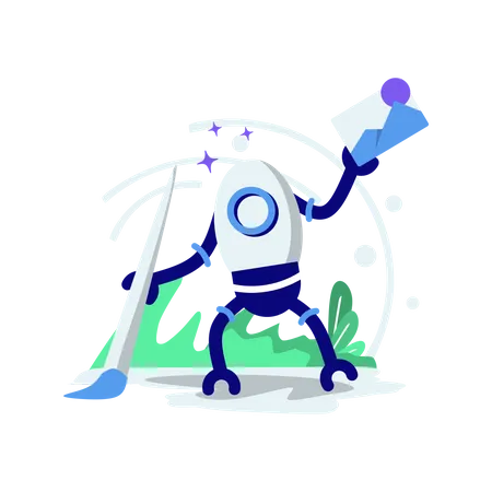 Robot cleaning data  イラスト
