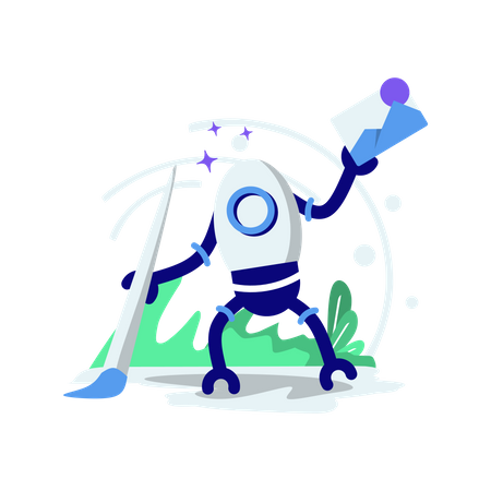 Robot cleaning data  Illustration