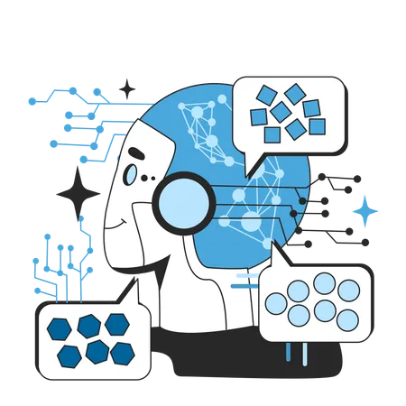 Clustering Artificial Neural Network Training Self Learning Computing System For Data Processing Deep Machine Learning Modern Technology Flat Vector Illustration Illustration