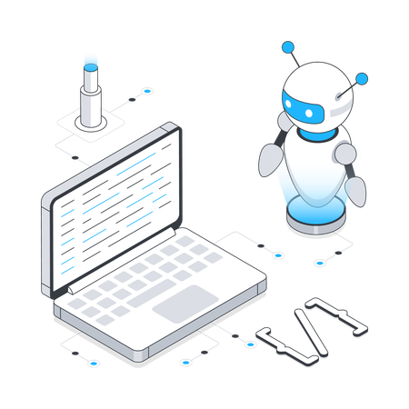 Robot Coding  Illustration
