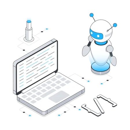 Robot Coding  Illustration