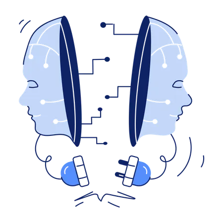 Robot Connection  Illustration