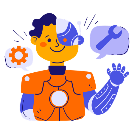 Robot Cyborg  Illustration