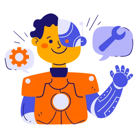 Robot Cyborg  Illustration