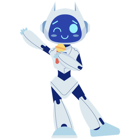 Robot Dancing  Illustration