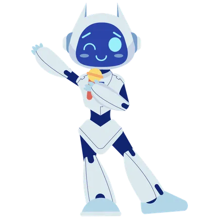 Robot Dancing  Illustration