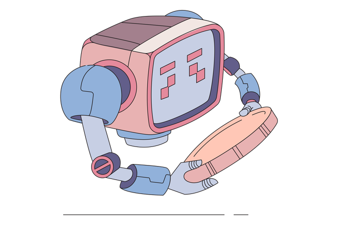 Robot de comercio de criptomonedas  Ilustración