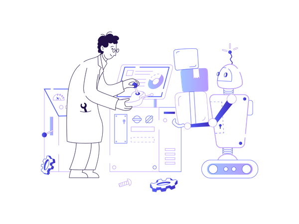 Robot de test scientifique  Illustration