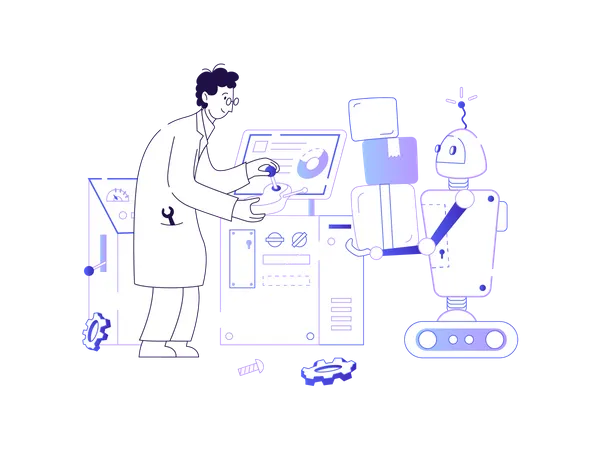 Robot de test scientifique  Illustration