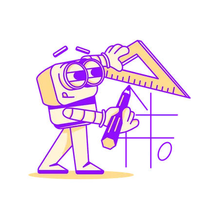 Robot drawing game strategy  Illustration