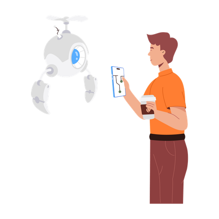 Robot drone  Ilustración