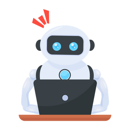 Robot Employee  Illustration