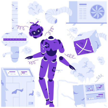 Robot error  Illustration