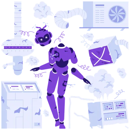 Robot error  Illustration