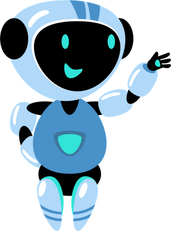 Robot explicando algo  Ilustración