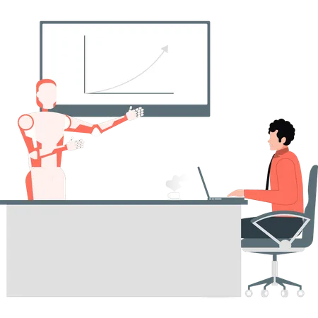 Présentation Robot faisant  Illustration