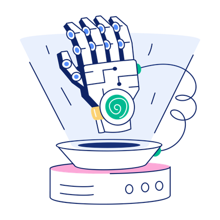 Robot Hologram  Illustration