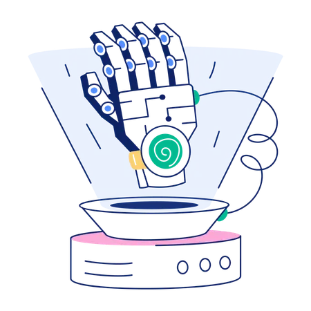 Robot Hologram  Illustration
