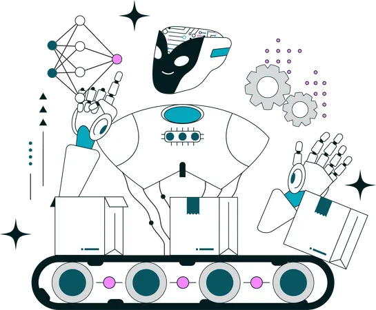 Robot industrial  Ilustración