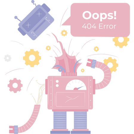 Robot is showing 404 error  Illustration