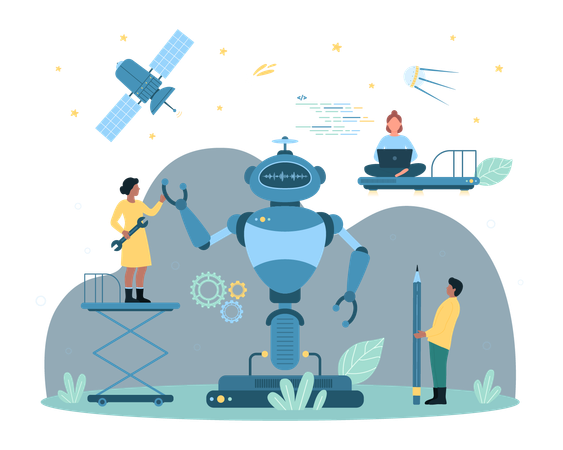 Robot making technology  Illustration