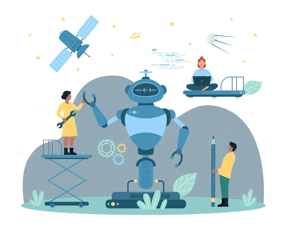 Robot making technology  Illustration