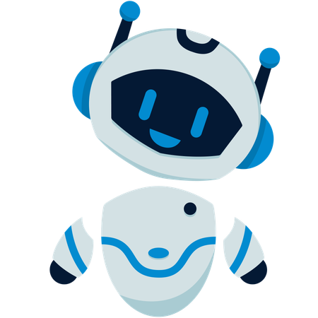 Robot mignon et souriant  Illustration