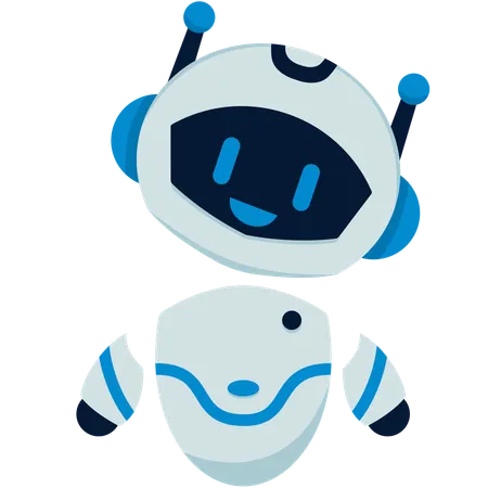 Robot mignon et souriant  Illustration
