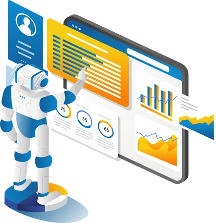 Robot optimisant le référencement  Illustration