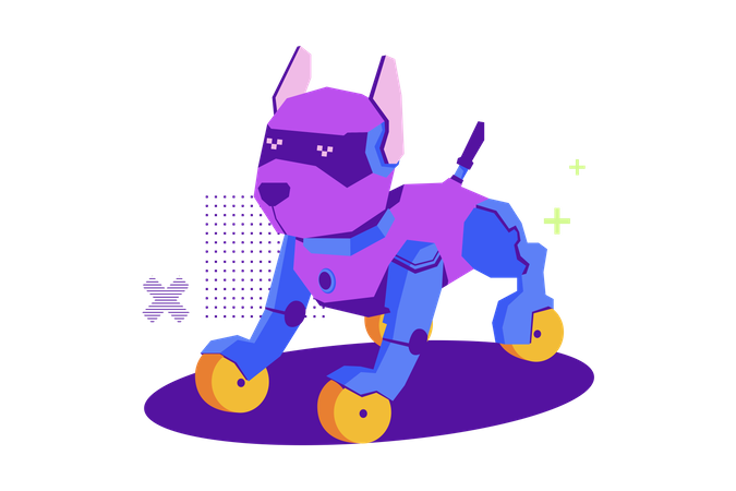 Robot Pet Dog  Illustration