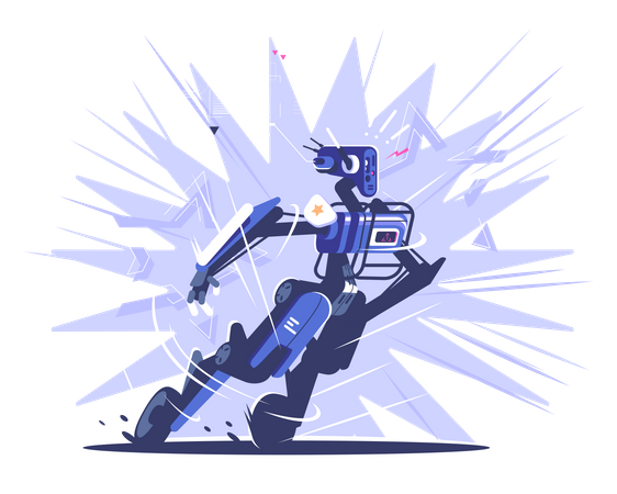 Robot Police Officer  Illustration